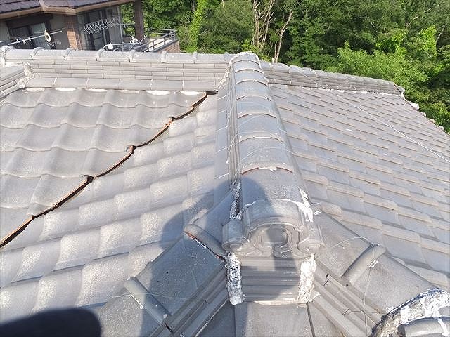 雨漏りの原因となった棟